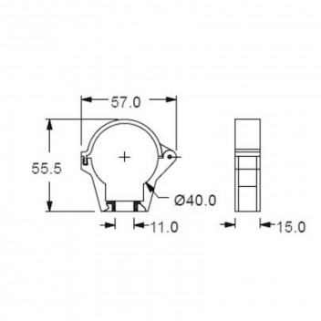WHITE HOLDERBAT RATCHET PVC 40MM