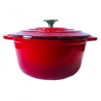 LKS RED ROUND CASSEROLE 3.5L