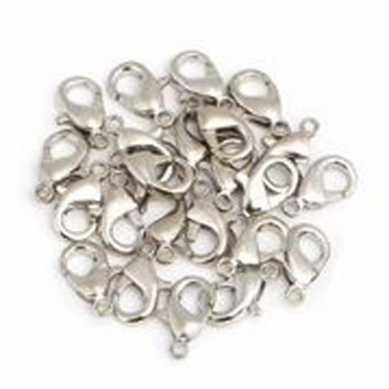 NICKEL LOBSTER FINDINGS 14MM 9PIECE
