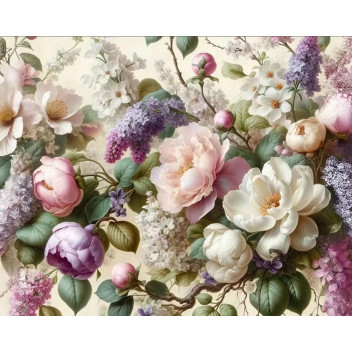 PEONY ARRANGEMEN DECOUPAGE A3
