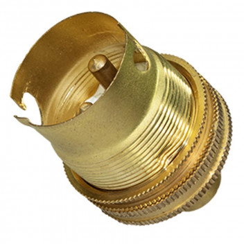 LAMPHOLDER   A108P BRASS 10MM BC
