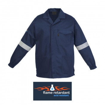 REFLECTIVE NAVY FLAME ACID RESIST D59 JACKET NO40