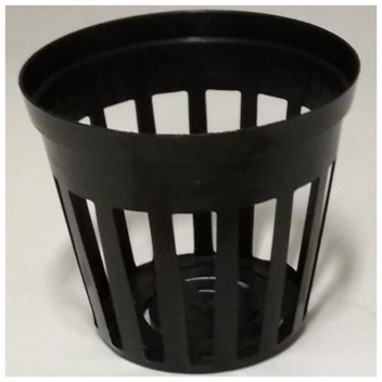 BLACK PLASTIC NET POT 7.5CM