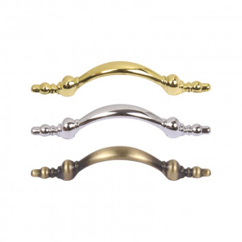 ANTIQUE BRASS ROSE HANDLE 76MM