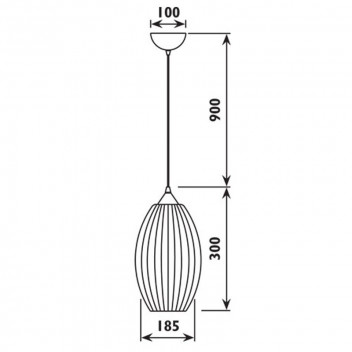 Radiant Pendant Ceiling Light 1xE27 185mm White