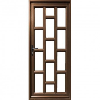 BRICK FRAME FULL GLASS DOOR ALUMINIUM BRONZE 900X2100MM