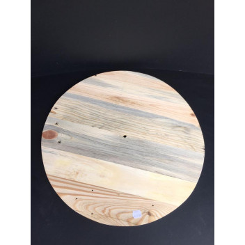 WOOD PALLET ROUND CLOCK 600MM