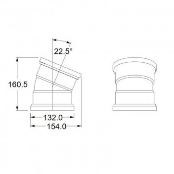 EUROCELT SUNRIDGE UG 110MM BEND PLAIN 22.5DEG EUROFIT