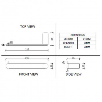 BIJIOU MONACOCHROME HAND TOWEL RAIL