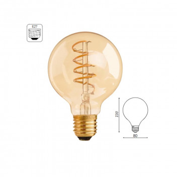 OLITE GOLD DIMMABLE E27 LED FILAMENT BULB G80 5W