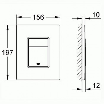 GROHE CHROME STARLIGHT FLUSH PLATE