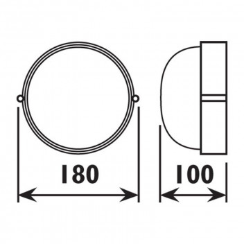 EUROLUX 1XE27 WHITE SMALL ROUND PLAIN BULKHEAD