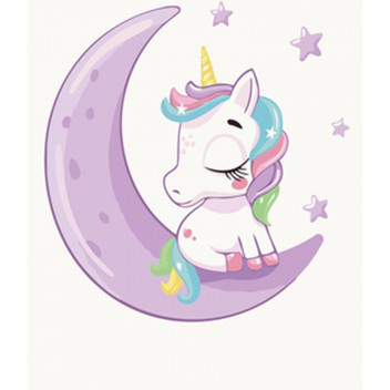 PAINT BY NUMBERS UNICORN ON MOON