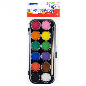 WATERCOLOUR CRAFT PAINT INCLUDING BRUSH 12PIECE