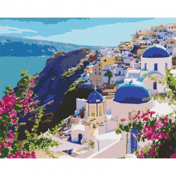 PAINT BY NUMBERS SANTORINI LANDSCAPE