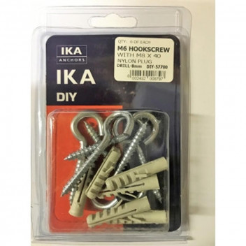 HOOK SCREW DIY-57700   6X70 3PP IKA
