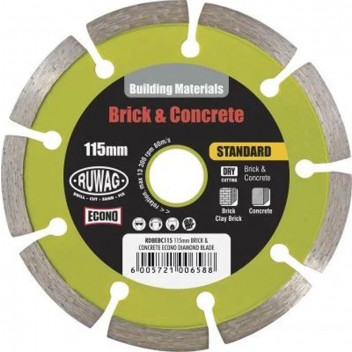 RUWAG ECONO DIAMOND BLADE BRICK & CONCRETE 115MM