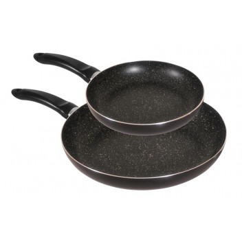 TEVO TRADING NON-STICK PAN SET 20 AND 28CM BLACK BENNETT READ