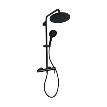 BLUTIDE EXPOSED BLACK SHOWER RAIL SET WITH MIXER
