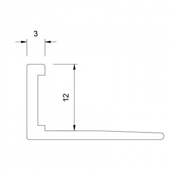 STRAIGHT EDGE SALT TRIM DECOR  12MM X 2.5M