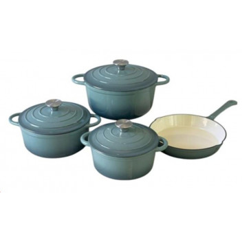 CAST IRON SEA SALT COOKING POT SET 7PIECE