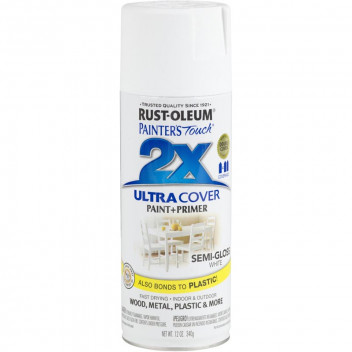 R-OLEUM 2X WHITE SEMI GLOSS SPRAY PAINT 340G