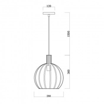 EUROLUX 1XE27 BLACK GRID PENDANT LIGHT