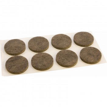 SAFETOP FELT PAD ROUND BROWN 16MM 15PP ADHESIVE