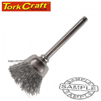 TORK CRAFT MINI STEEL CARBON BRUSH 12.7MM WHEEL SHANK 3.2MM