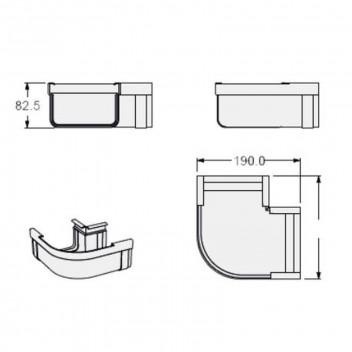 GUTTER ANGLE PVC SQUARE MARLEY.