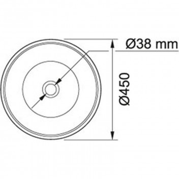 FRANKE RONDO INSET PREP BOWL INC. WASTE 450X157MM