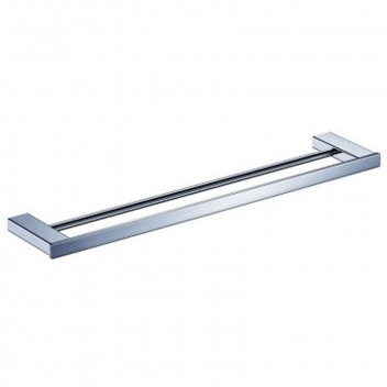 BIJIOU CHROME RHONE DOUBLE TOWEL RAIL 600MM