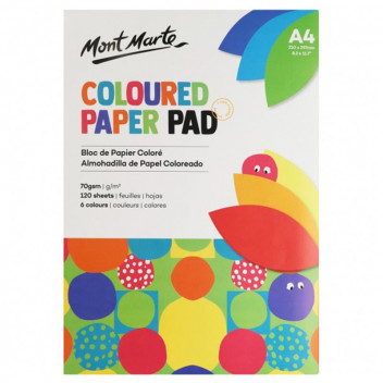 CRAFT PAPER BOOK 120 SHEETS 6 COLOURS A4