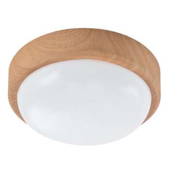 POLYCARBONATE CEILING LIGHT 220MM WOOD