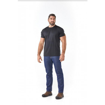 DROMEX BLACK 100% POLYESTER CREW NECK QUICK DRY T-SHIRT MEDIUM DROMEX BLACK 100% POLYESTER CREW NECK QUICK DRY T-SHIRT MEDIUM
