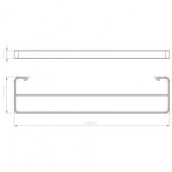 ONYX DOUBLE TOWEL RAIL