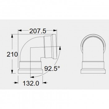EUROCELT SUNRIDGE 110MM 92.5 DEG PLAIN