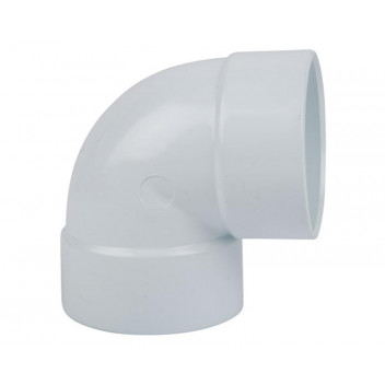 WHITE PVC PLAIN BEND 90 DEGREE 40MM SABS