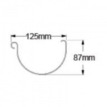 MARLEY GUTTER EXTRUSION PVC ROUND 6M