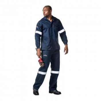 REFLECT NAVY FLAME- AND ACID-RESISTANT D59 OVERALL TROUSERS NO32