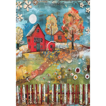 AUTUMN HOMESTEAD DECOUPAGE A4