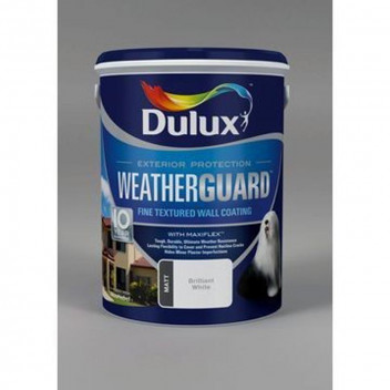 DULUX ULTRA SMOOTH WHITE WEATHERGUARD ACRYLIC PAINT 5L