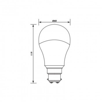 EUROLUX LED BULB A60 B22 DAYLIGHT 12W 240V