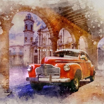 OLD TOWN CRUISER DECOUPAGE A3