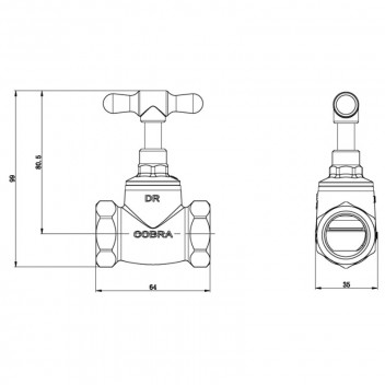 COBRA RB STOPTAP 221 LP 3/4 FI INS
