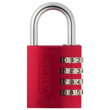 ABUS RED COMBINATION BLISTER PADLOCK 40MM