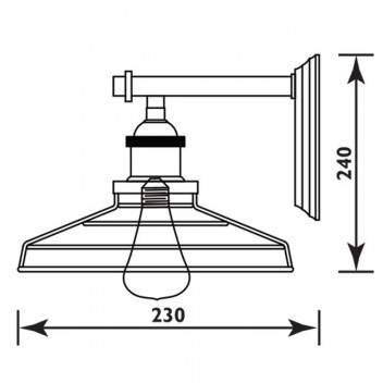 EUROLUX WALL LIGHT GRID BLACK&CHROME 1XE27