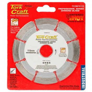 TORK CRAFT SEGMENTED DIAMOND CUTTING BLADE 115X22.23MM