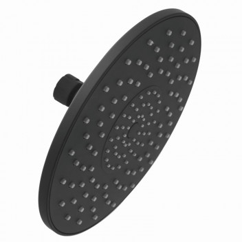 BLACK ROUND ABS SHOWER ROSE 220MM