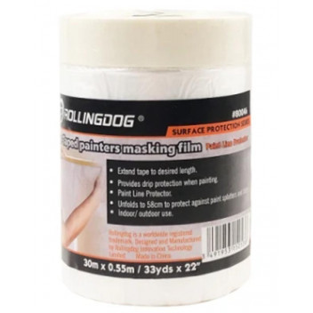 TAPE MASKING DROP SHEET CLEAR 80046 30M X 550MM ROLLINGDOG